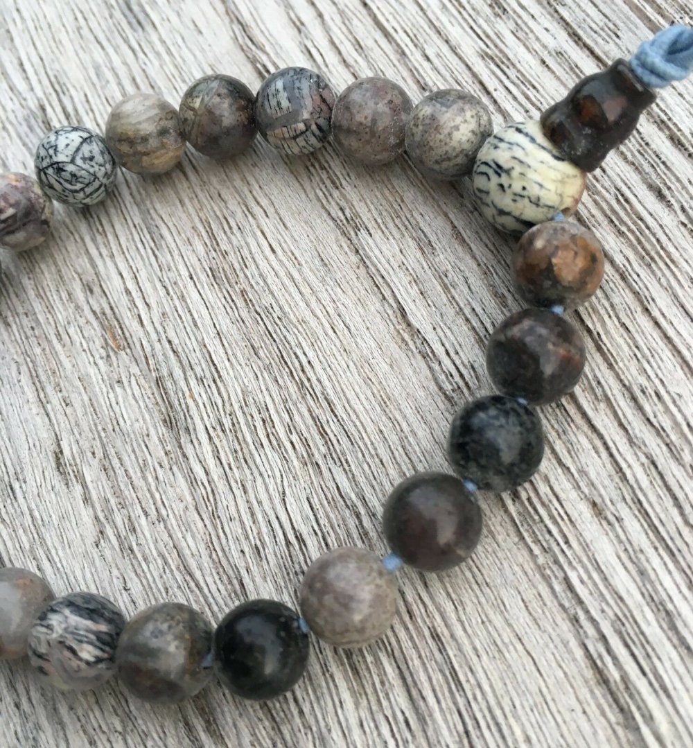 *** Super Armband ~ Achat-Kugeln ~ Brauntöne ~ Neuwertig ***