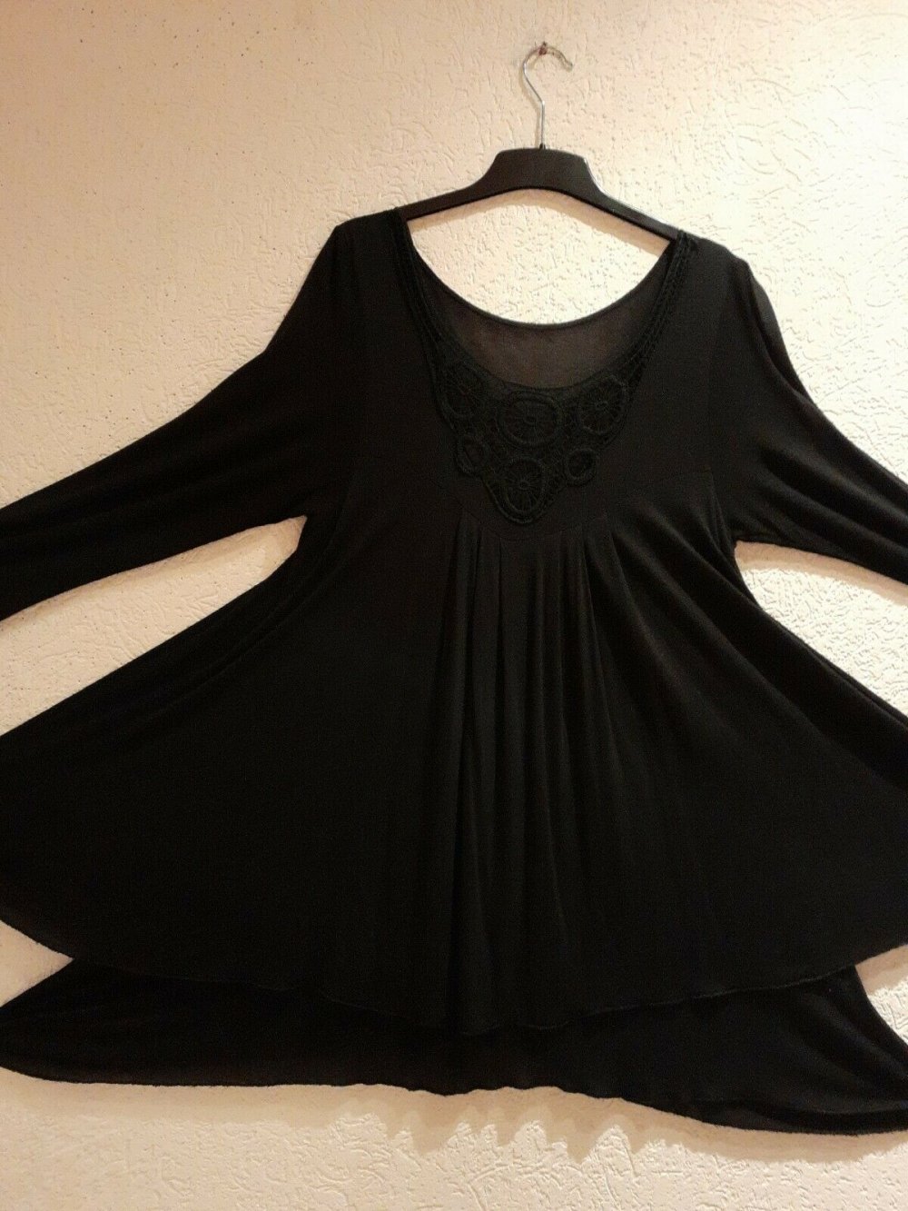 *** Asymmetrisch ~ Kleid ~ Spitze ~ Stretch ~ Italy ***