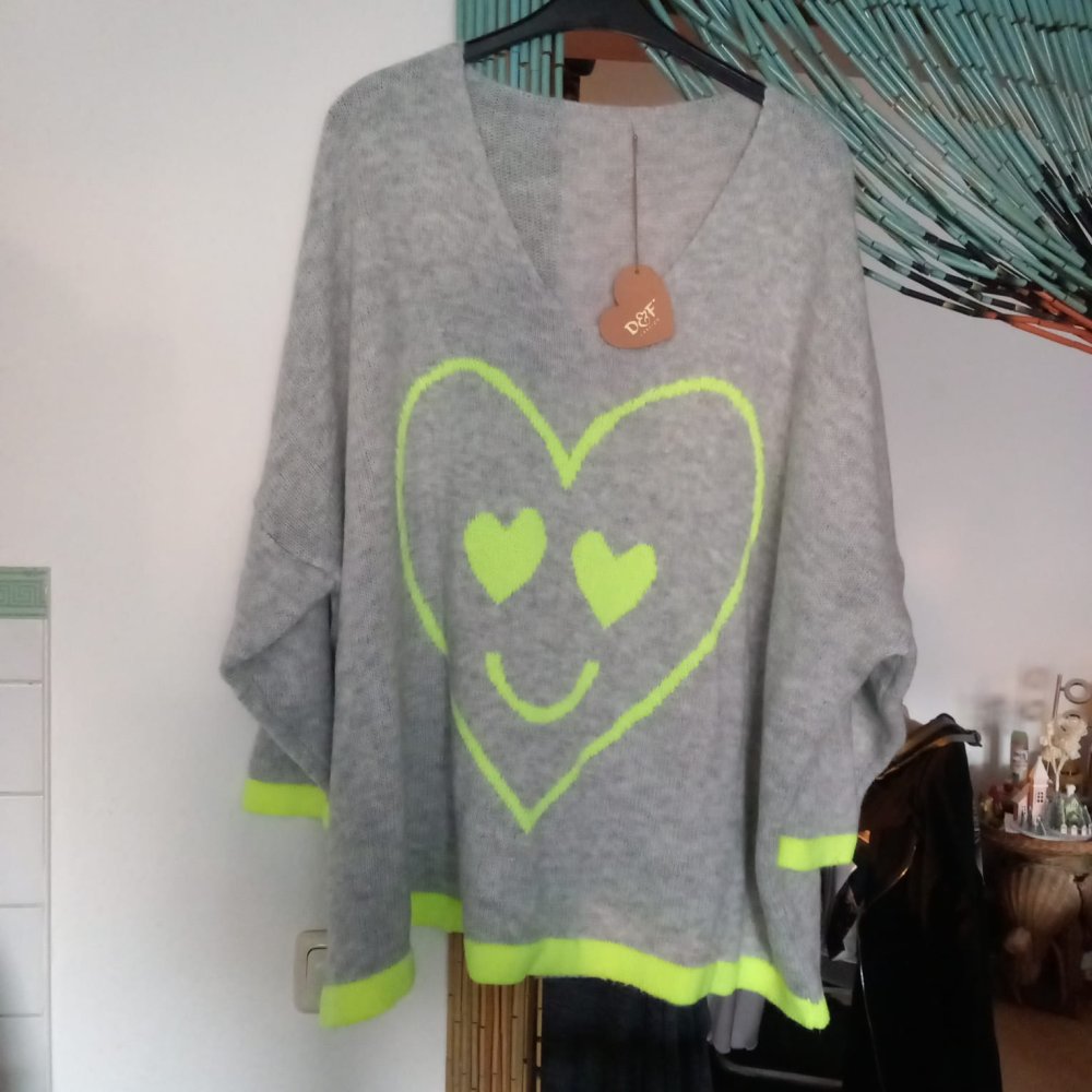 *** NEU ~ Oversize ~ Strick ~ Pullover ~ Smile ***