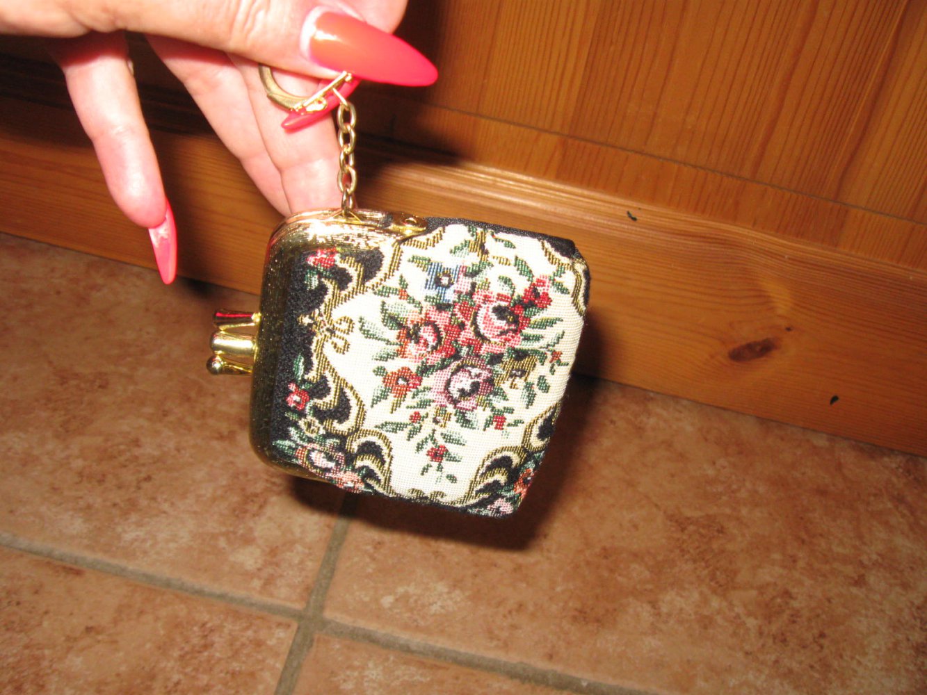 *** Kleine Geldbörse ~ Anhänger ~ Florales Design ***