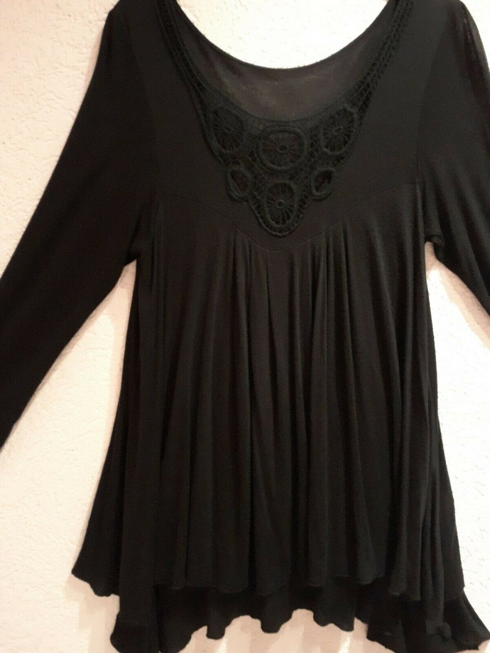 *** Asymmetrisch ~ Kleid ~ Spitze ~ Stretch ~ Italy ***