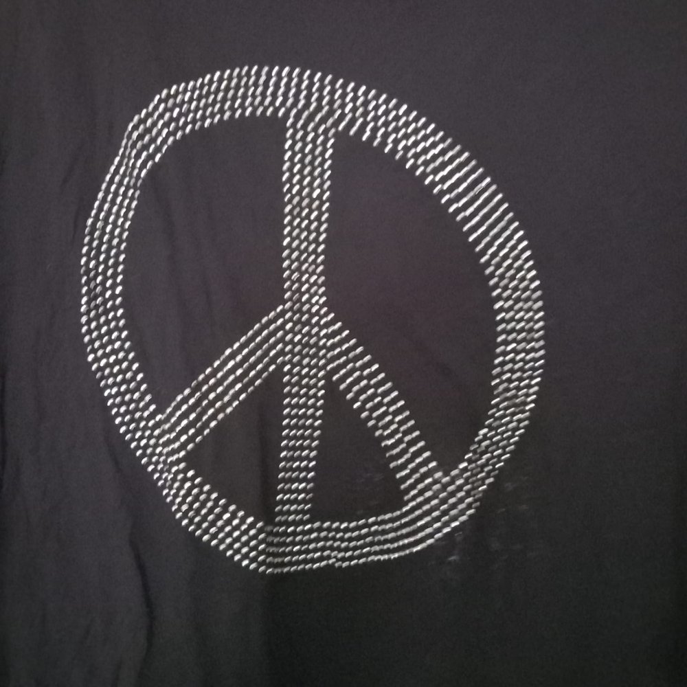 *** Shirt ~ Peace Zeichen ~ Steinchen ***