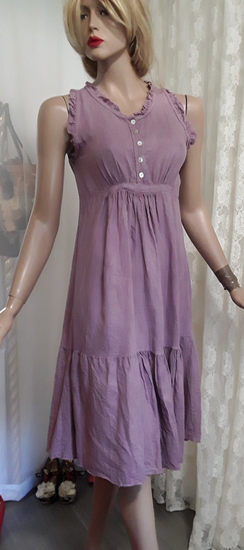 Leinenkleid im Empire-Style 36/38