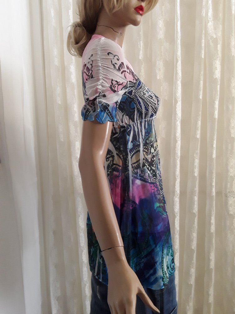 Tunika-Kleid gecrashed und Glitzer