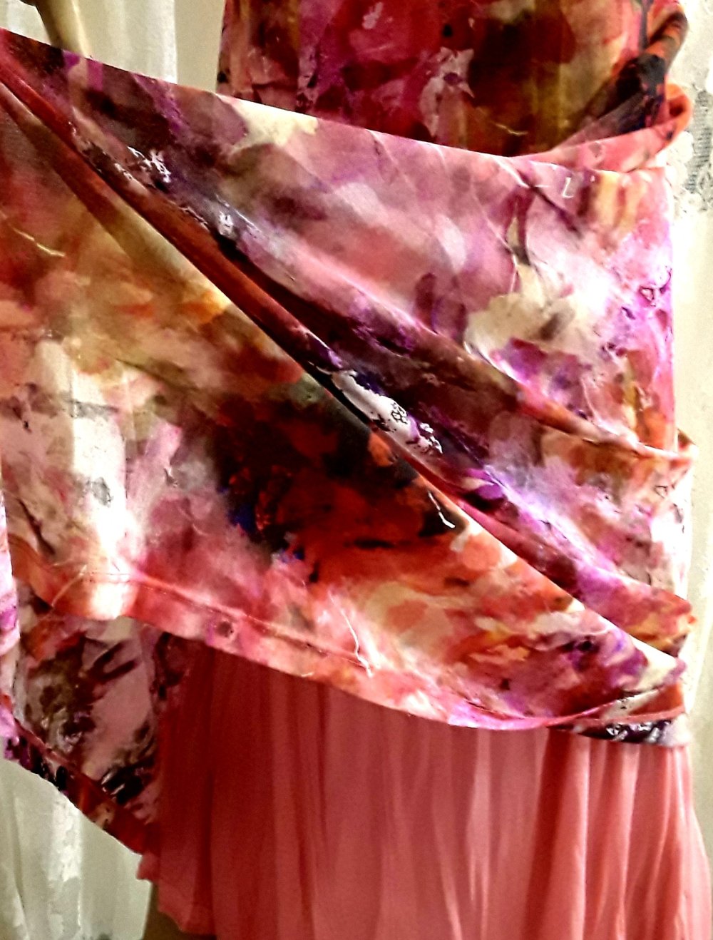 farbenprächtiges Maxi-Kleid 36/38/40