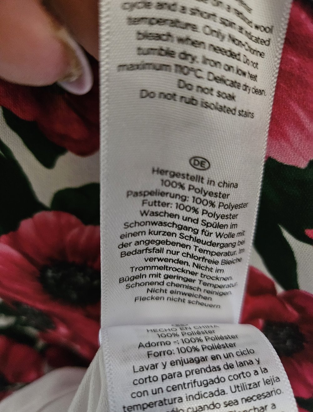 Leinenkleid mit Anemonen