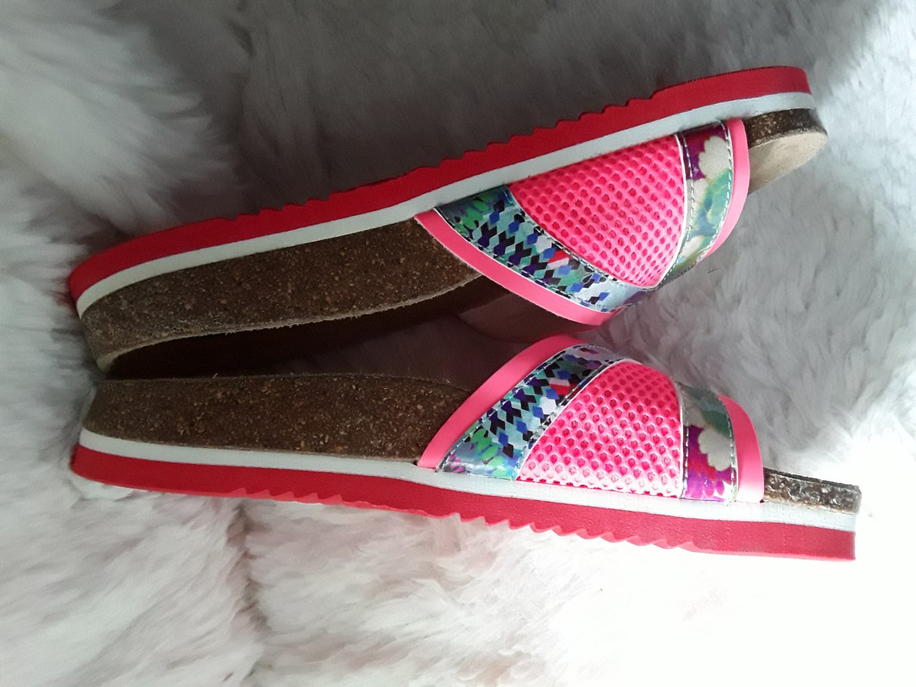 Neonrosa coole Desi - Schlappen Bio 11 Nora