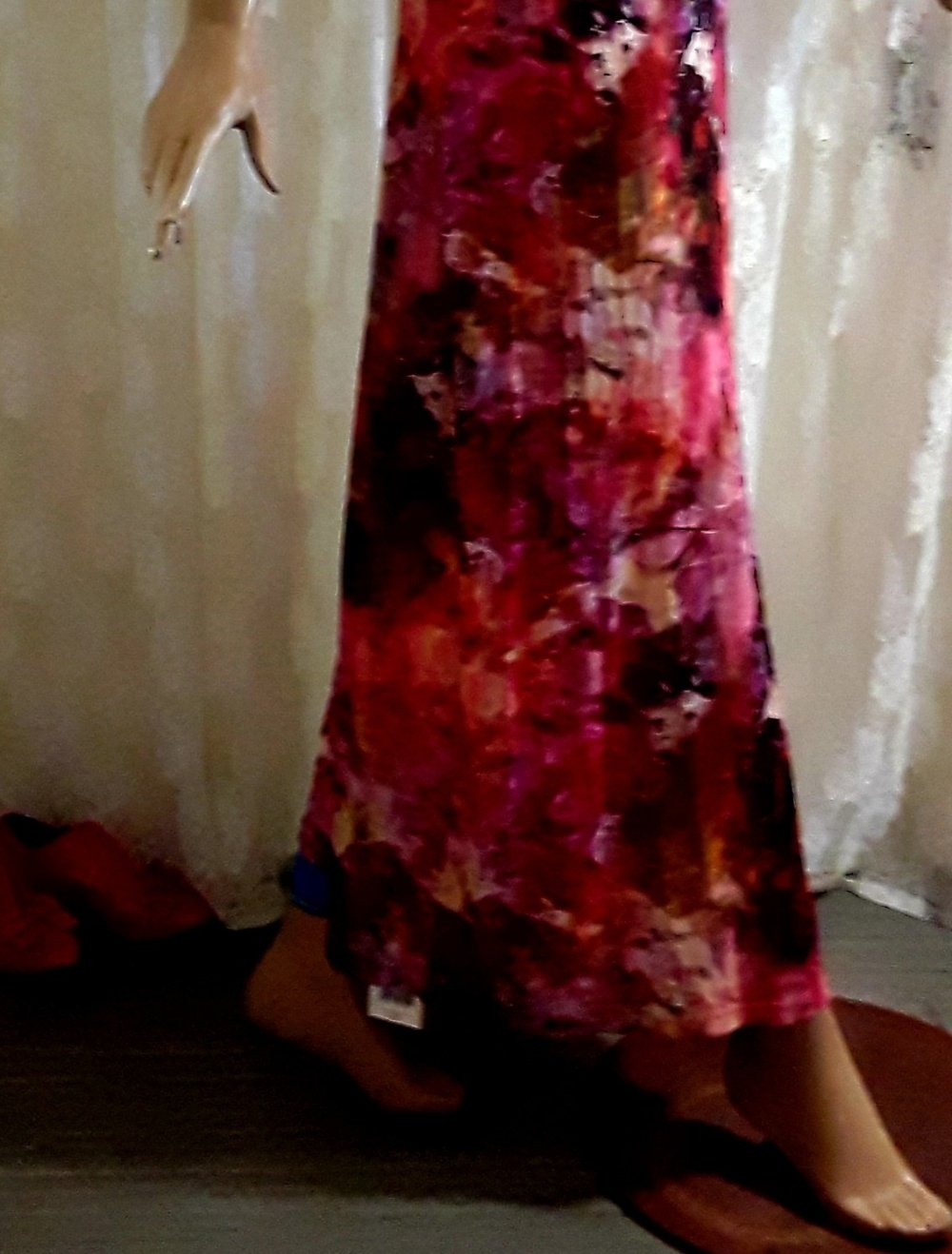 farbenprächtiges Maxi-Kleid 36/38/40