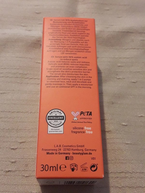 Beautyglam Azelaic Acid Serum Azelainsäure Unbenutzt Vegan Parfümfrei Skincare Neu