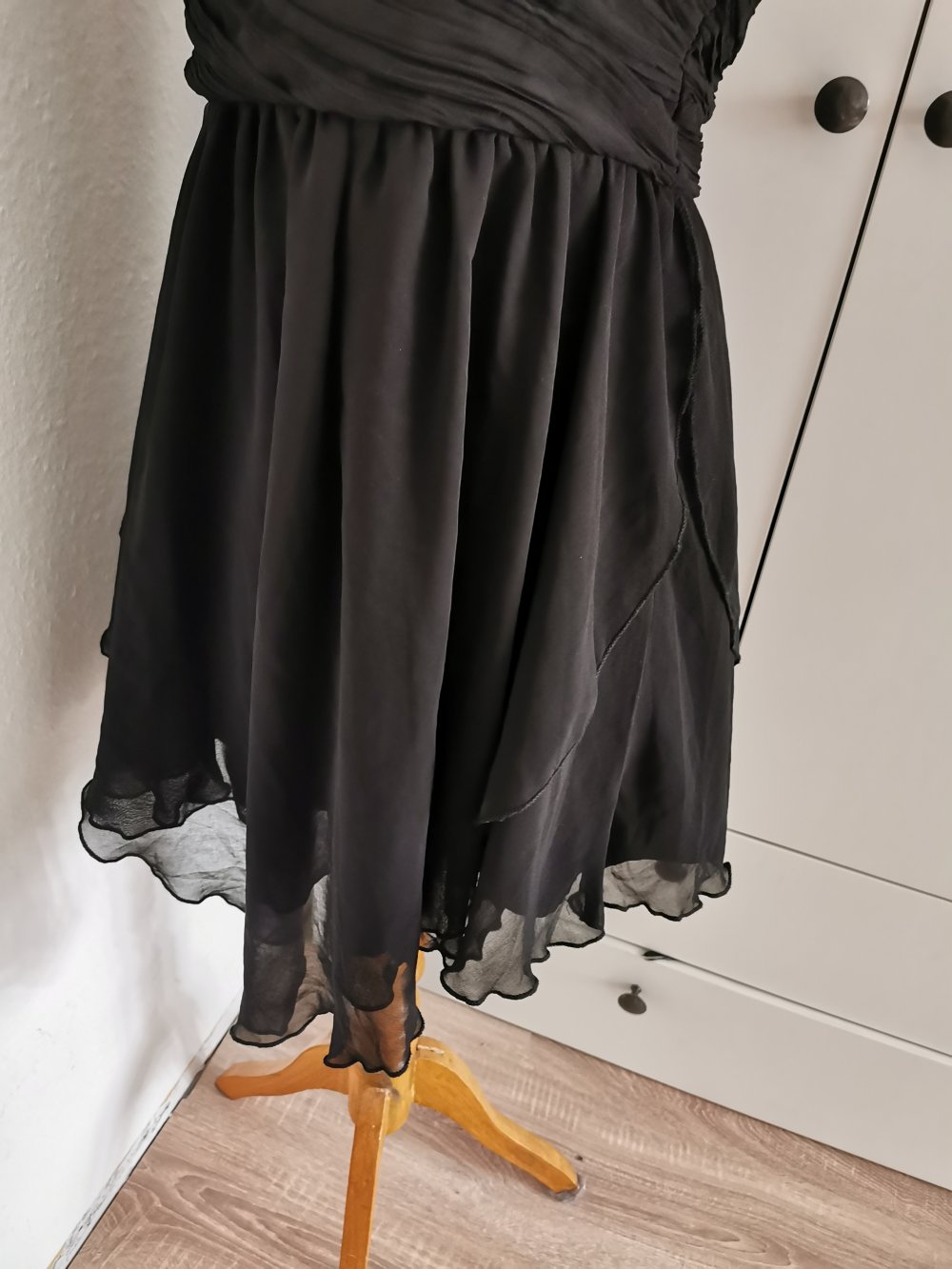 Schwarzes chiffon Kleid rare London gr. M