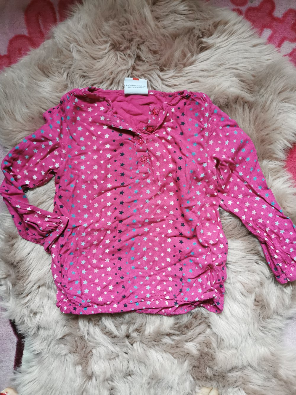 Bluse pink Sterne Topolino gr 110