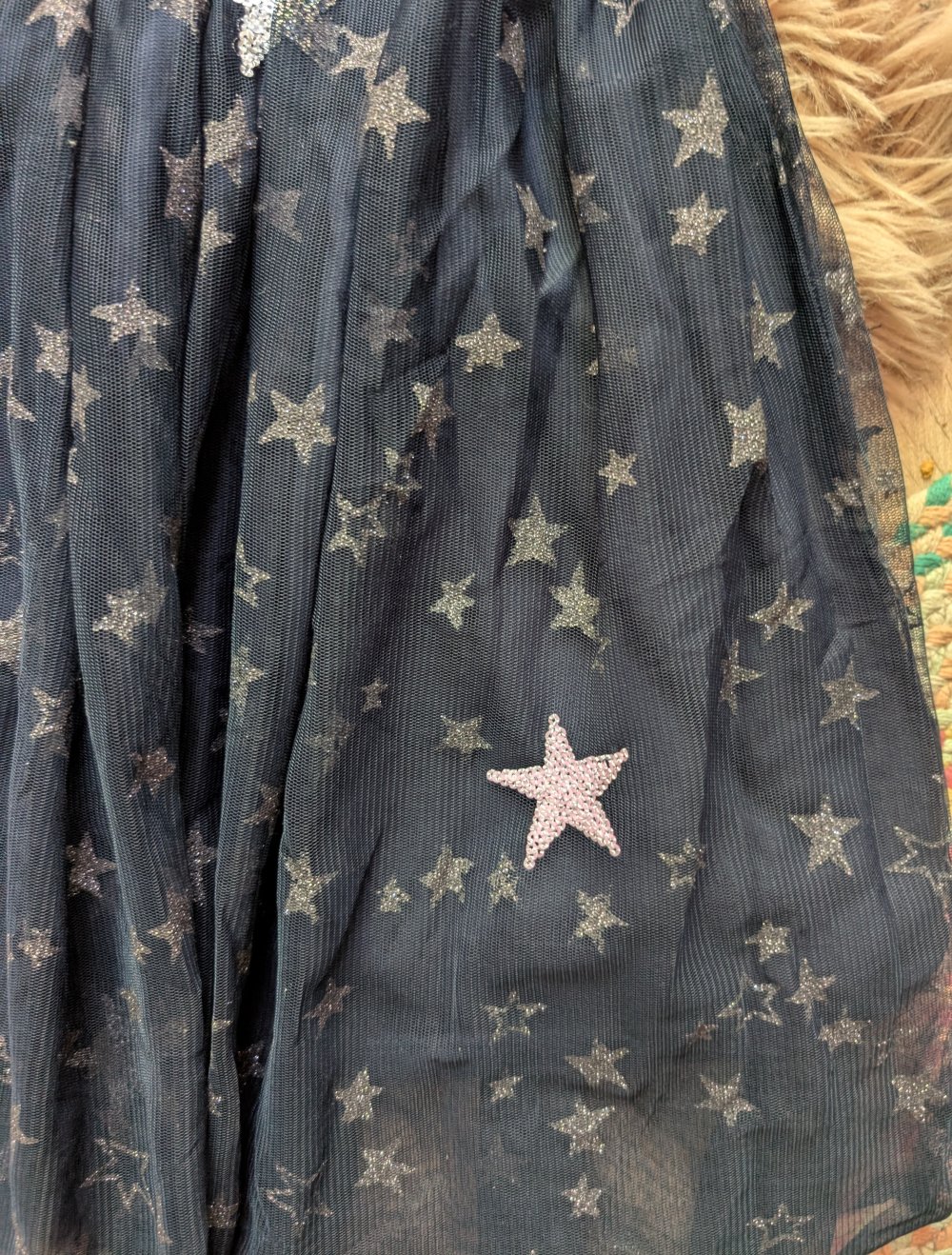 Tüll Rock dunkelblau Sterne Palomino 128