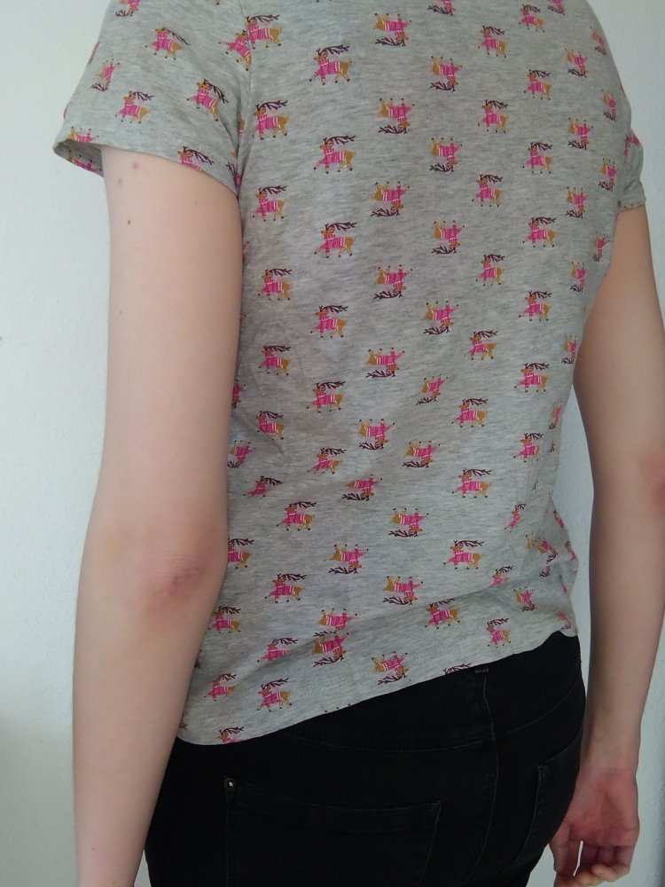 T shirt grau Allover Print Rentiere, Weihnachen