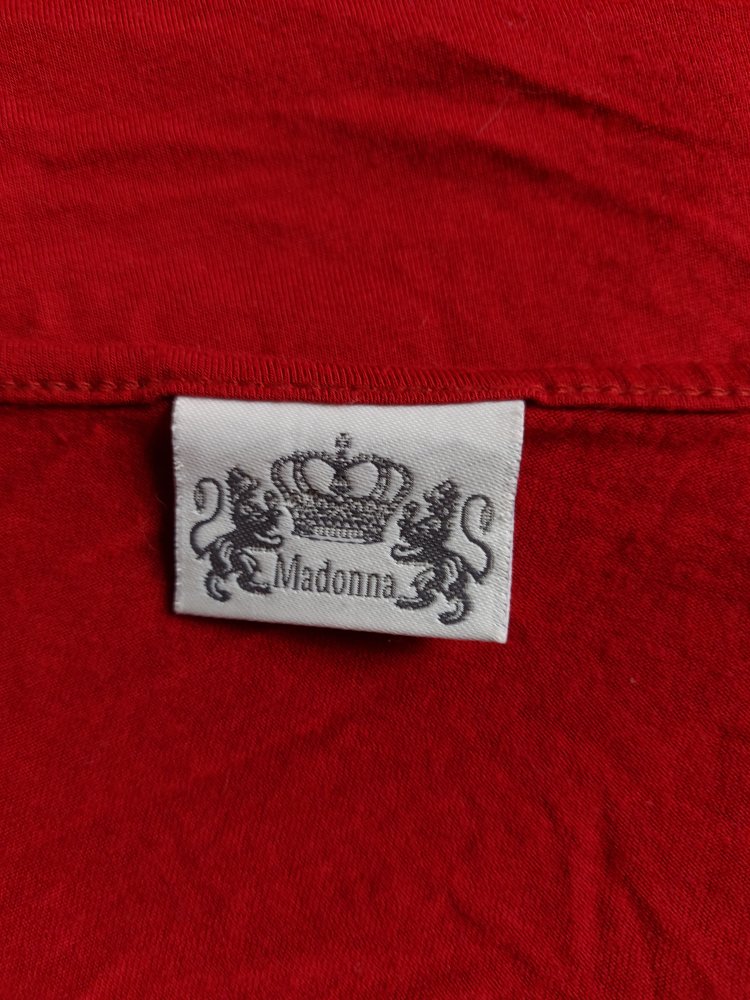 Dunkelrotes Top mit Pailletten ~ Madonna ~ Glitzer ~ Trägertop ~ XS