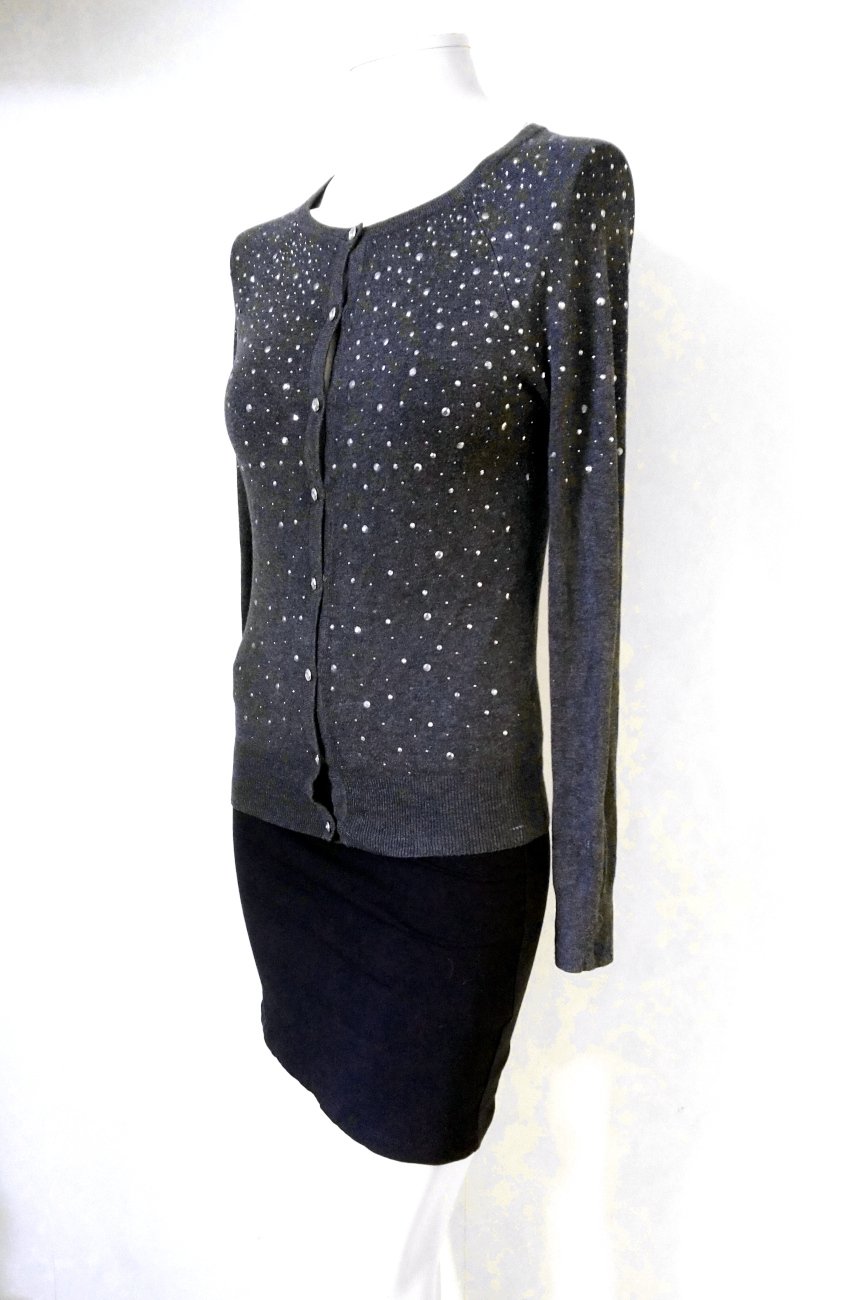 Cardigan ~ Glitzer ~ Strass ~ Grau ~ Primark ~ Strickjacke ~ Pulli ~ Überzieher