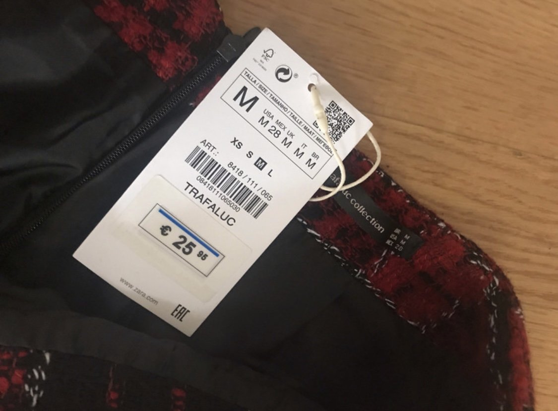 Minirock Tartan-Muster von Zara Trafaluc, Gr. M