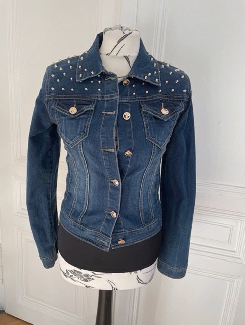 Jeansjacke mit Nieten von Madonna, Gr. S