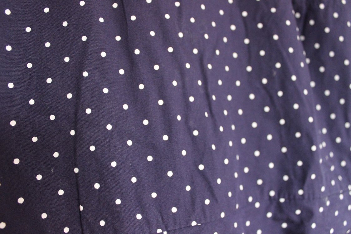 Maritimes Sommerkleid, Blau-Weiß gepunktet, Gr. 40