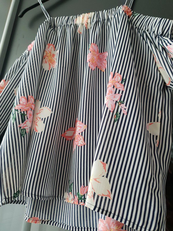 Off Shoulder Bluse Fishbone