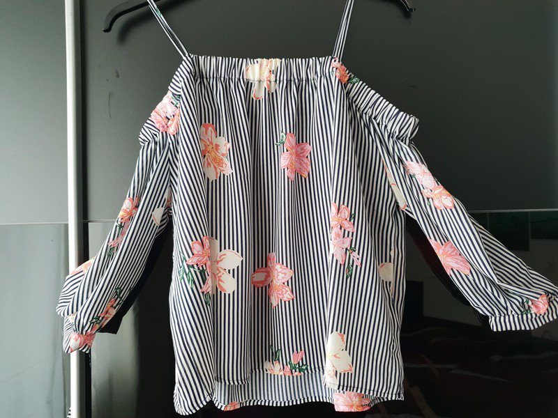 Off Shoulder Bluse Fishbone