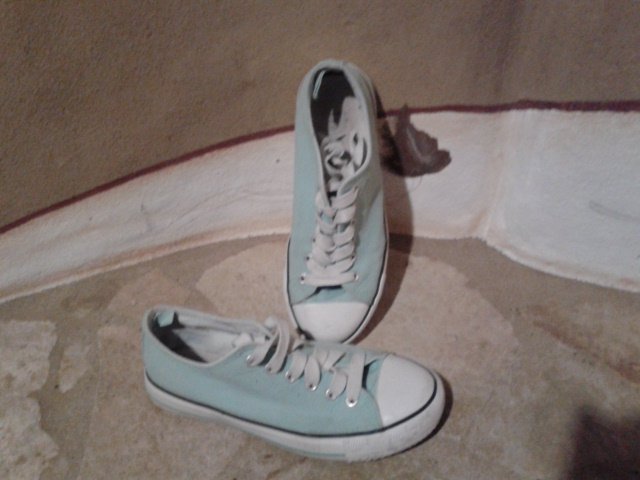 schöne Stoffschuhe, türkis, hellblau, Halbschuhe, zum schnüren, 38