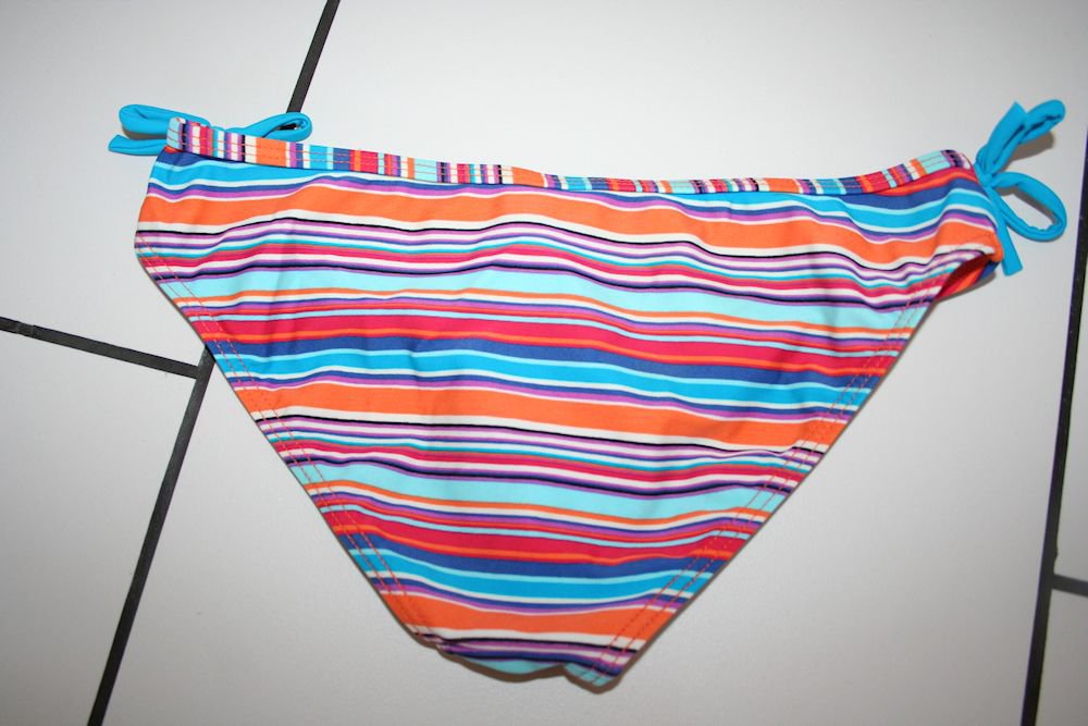bunt gestreifter Bikini Gr.140 - Firefly - (sehr) gut - Mädchen - orange