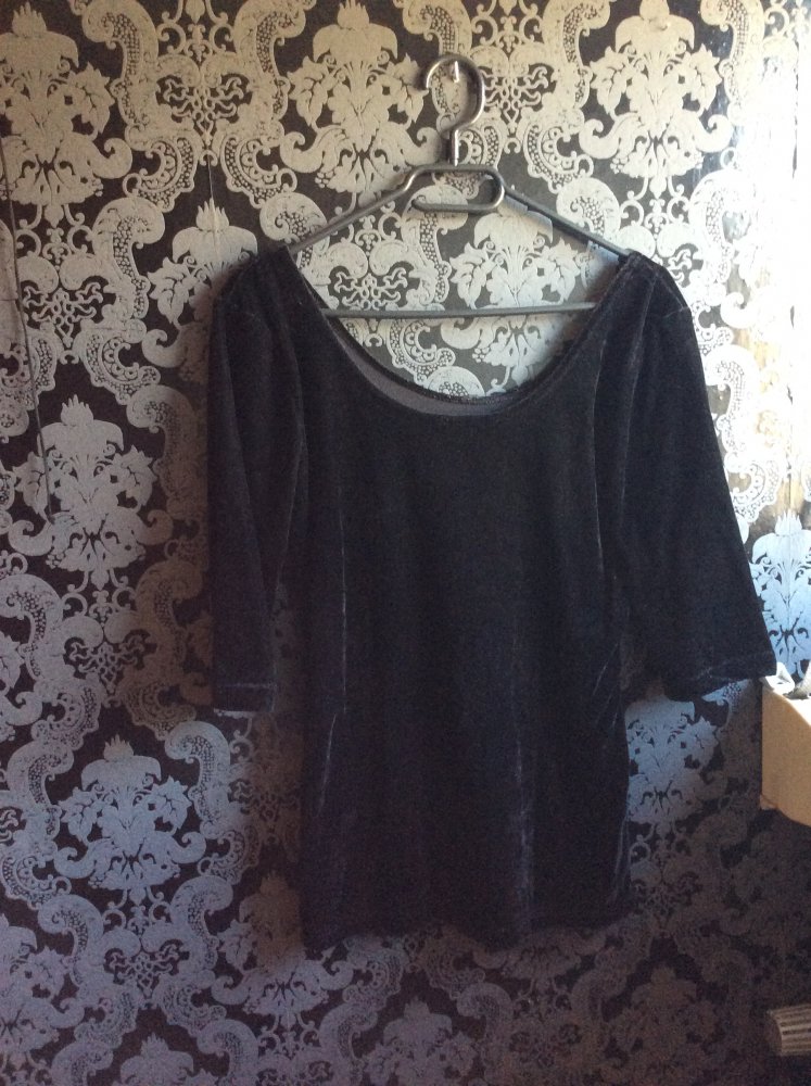 Oberteil mit aus Samt