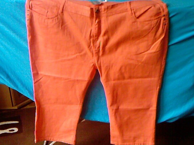 tolle Jeans 7/8 Länge 3/4 Länge orange Stretch Gr.58