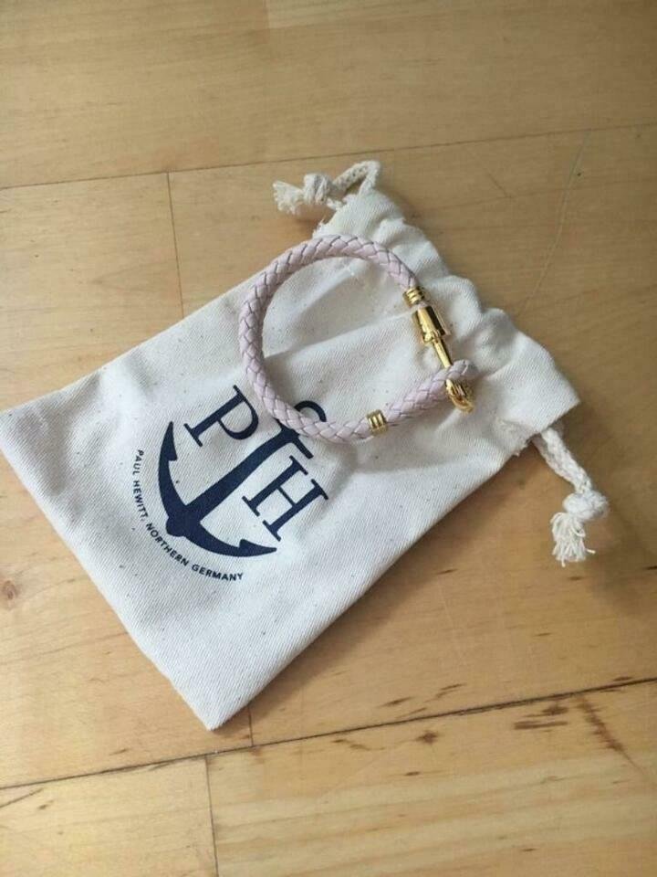 Paul Hewitt Anker Armband Leder rosa gold Original Neu 
