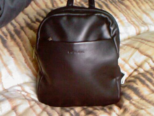 Original Kunstleder Rucksack Fossil schwarz