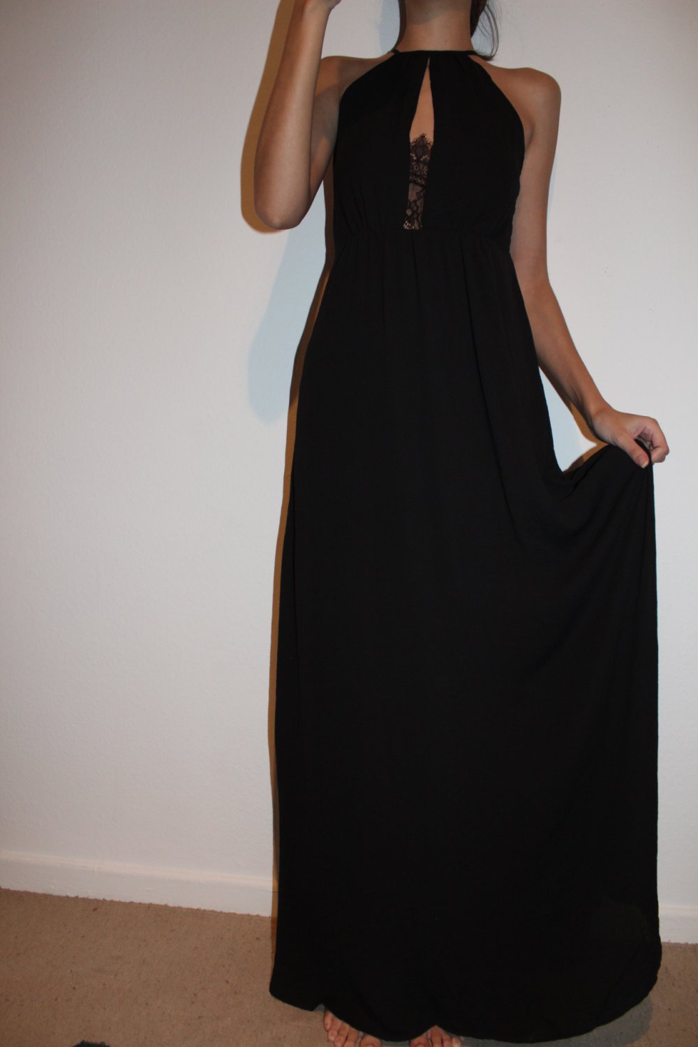 Langes Kleid mit Spitze Neu H&M Abikleid Abendkleid