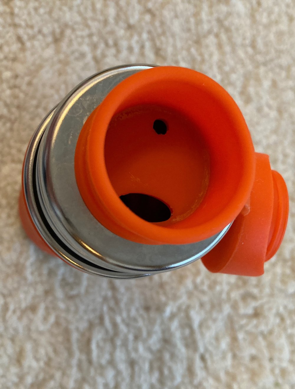 Pura Kiki Trinkflasche Edelstahl Silikon orange