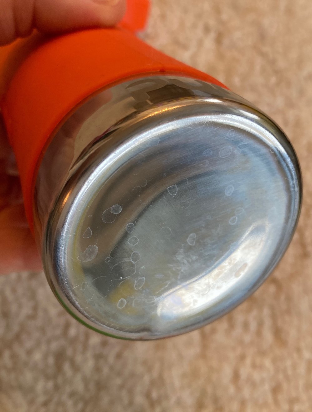 Pura Kiki Trinkflasche Edelstahl Silikon orange