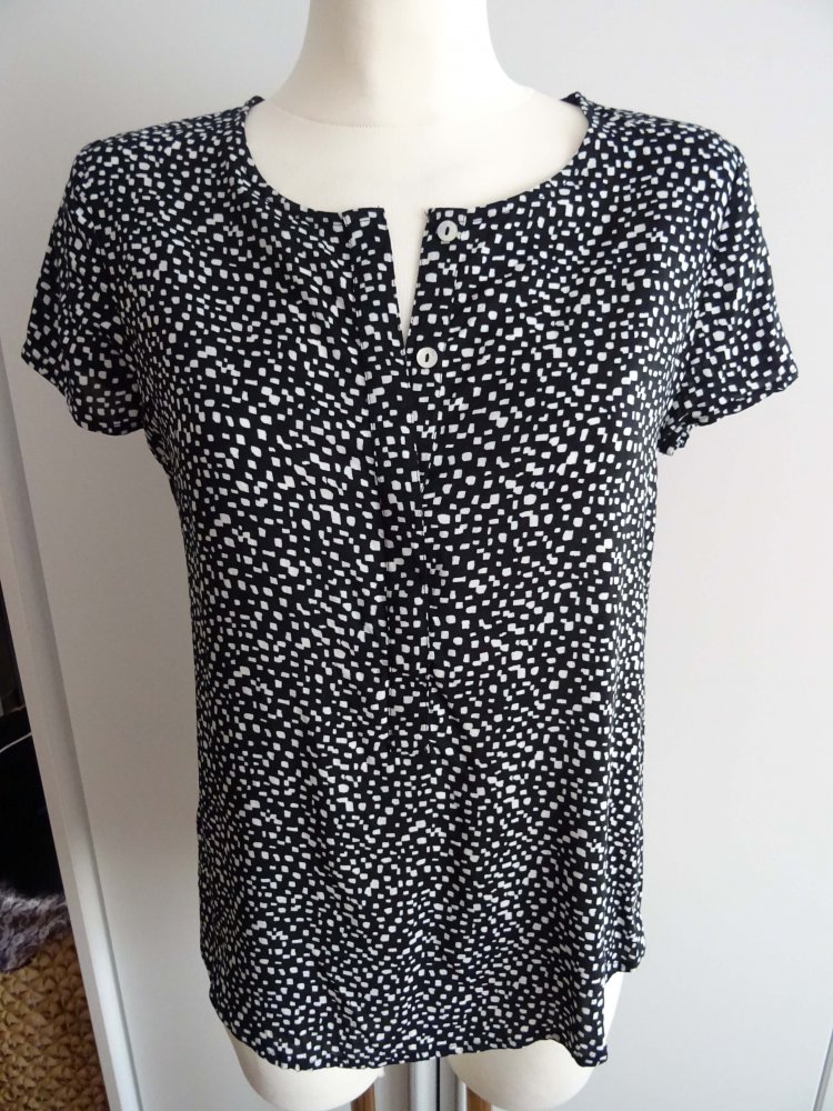 Shirt in schwarz-weiß