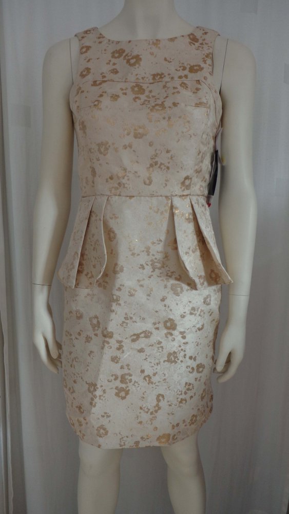 gold-weißes Kleid mit Schößchen -NEU-