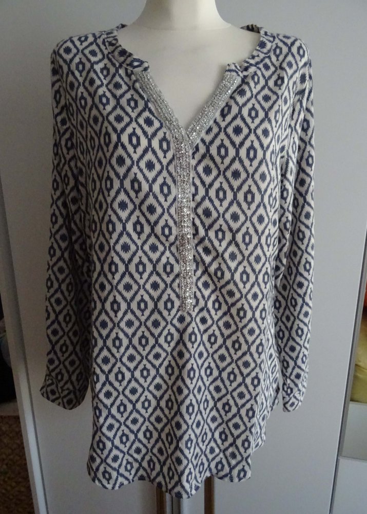 Bluse mit Ethno-Muster