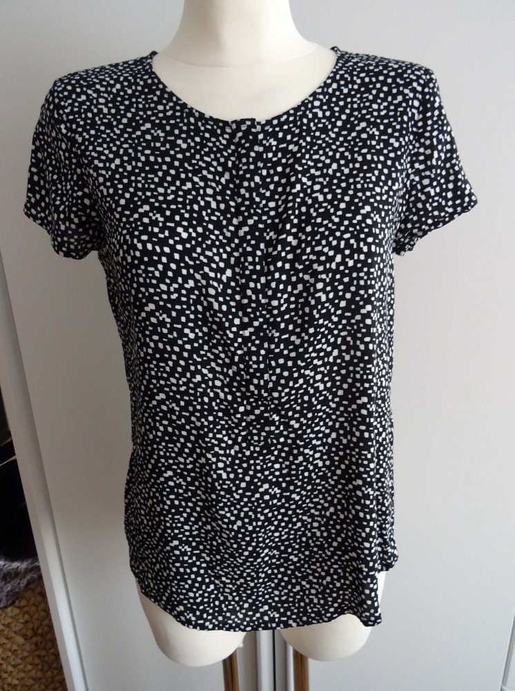 Shirt in schwarz-weiß