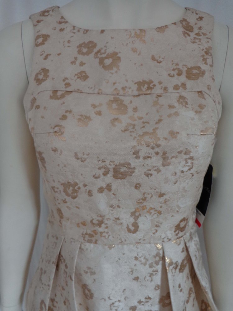 gold-weißes Kleid mit Schößchen -NEU-