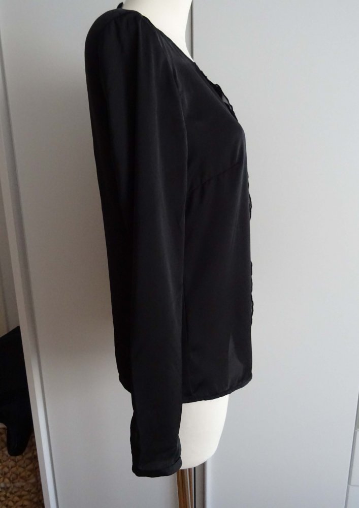 schwarze Satinbluse -NEU-