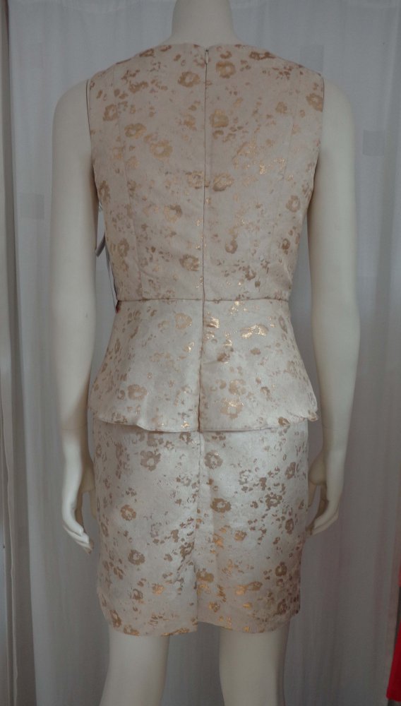 gold-weißes Kleid mit Schößchen -NEU-