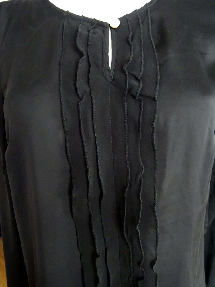 schwarze Satinbluse -NEU-