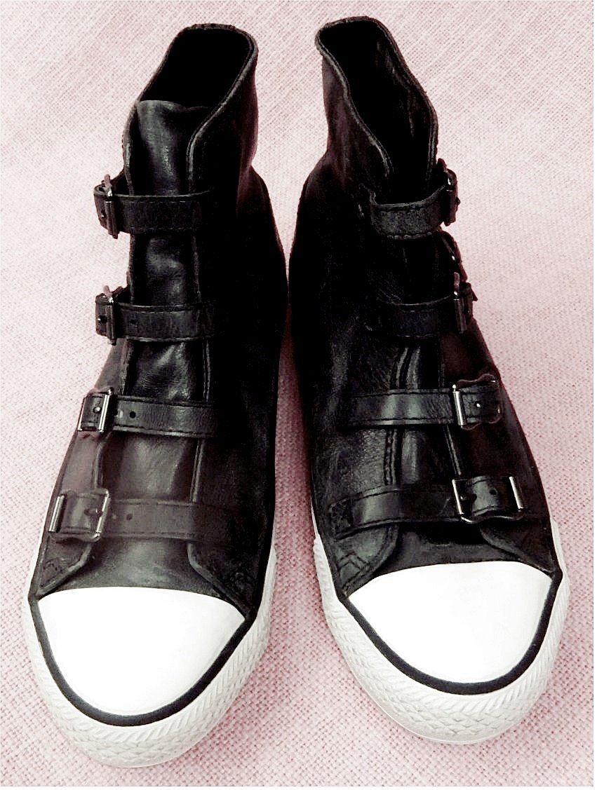 Leder-Sneaker von ASH - Größe 38 - dunkelgrau 