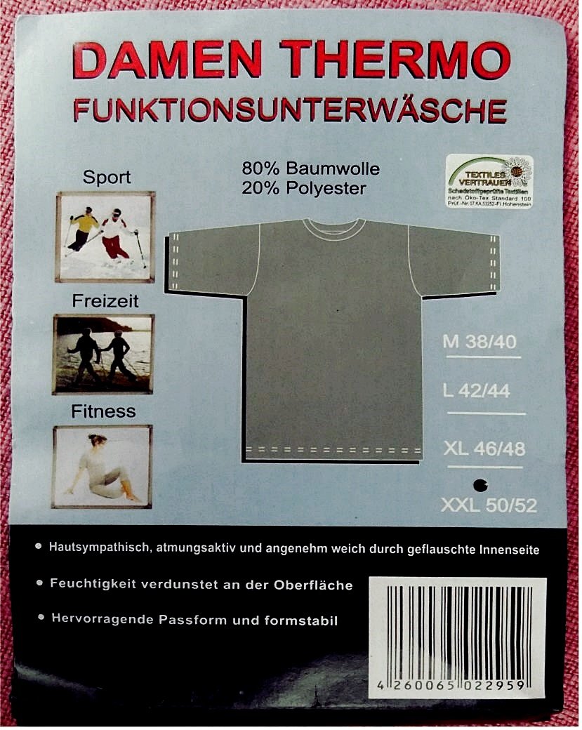 Damen Thermo Funktionsunterwäsche - Unterhemd und Unterhose - Gr. XXL und Gr. XL - Neu / OVP
