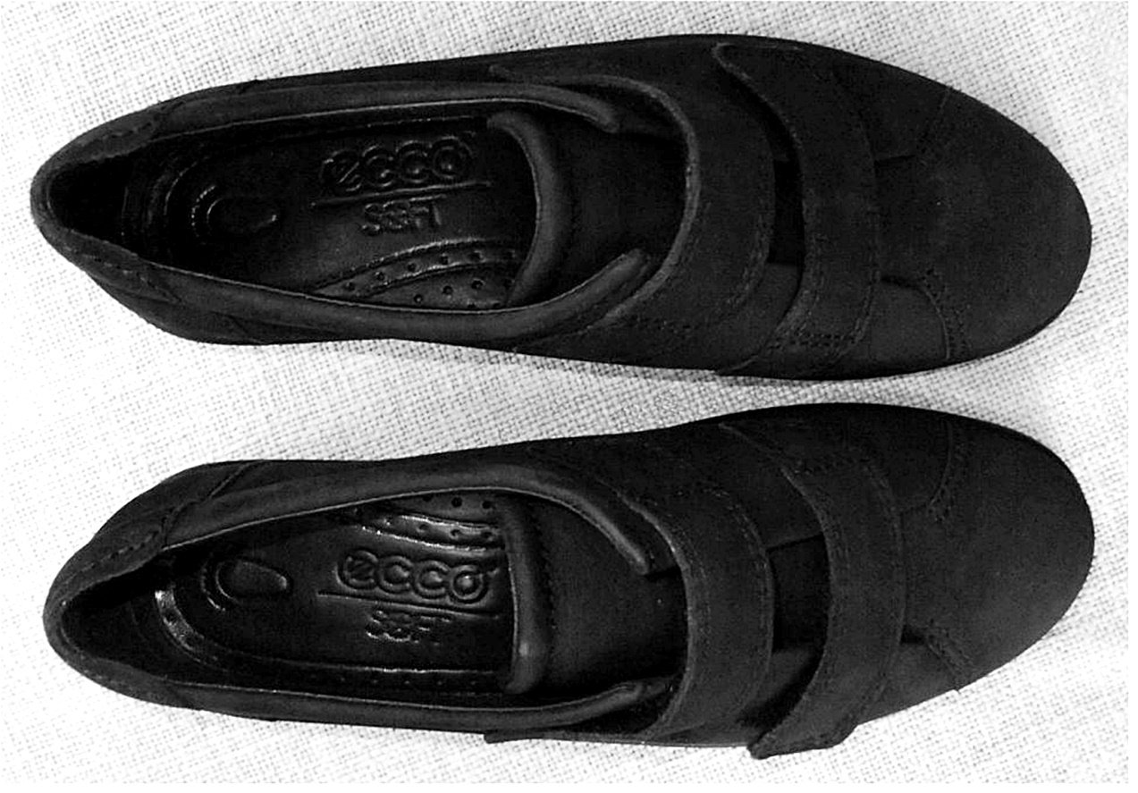 Ecco Damen Schuhe - Halbschuhe Klettschuhe - echtes Kalbsnappaleder - Größe 38