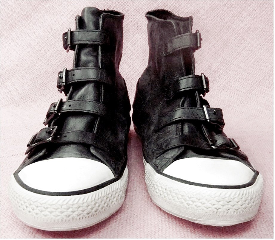 Leder-Sneaker von ASH - Größe 38 - dunkelgrau 