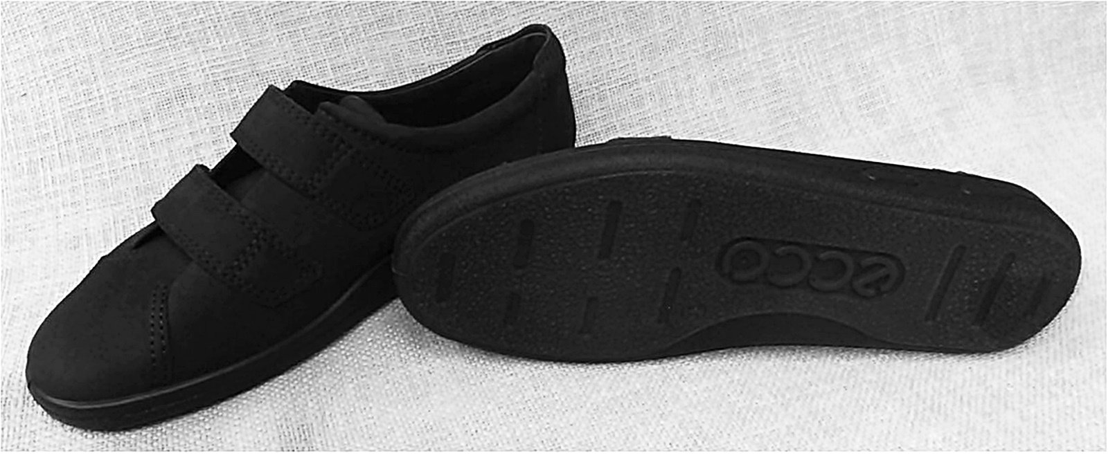 Ecco Damen Schuhe - Halbschuhe Klettschuhe - echtes Kalbsnappaleder - Größe 38