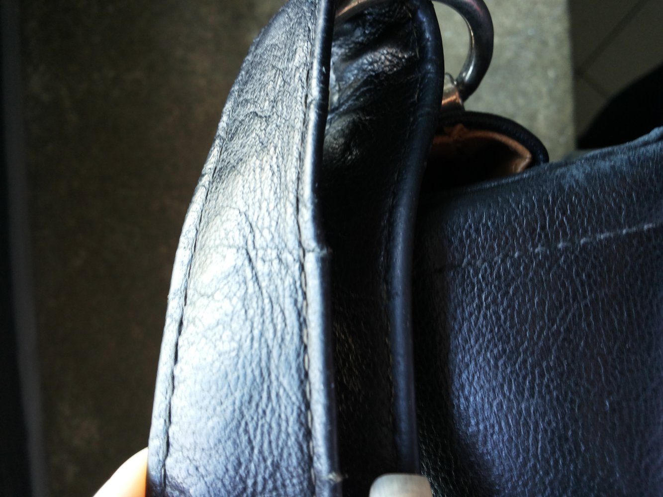 Umhängetasche/Handtasche 2in1 Echtleder schwarz