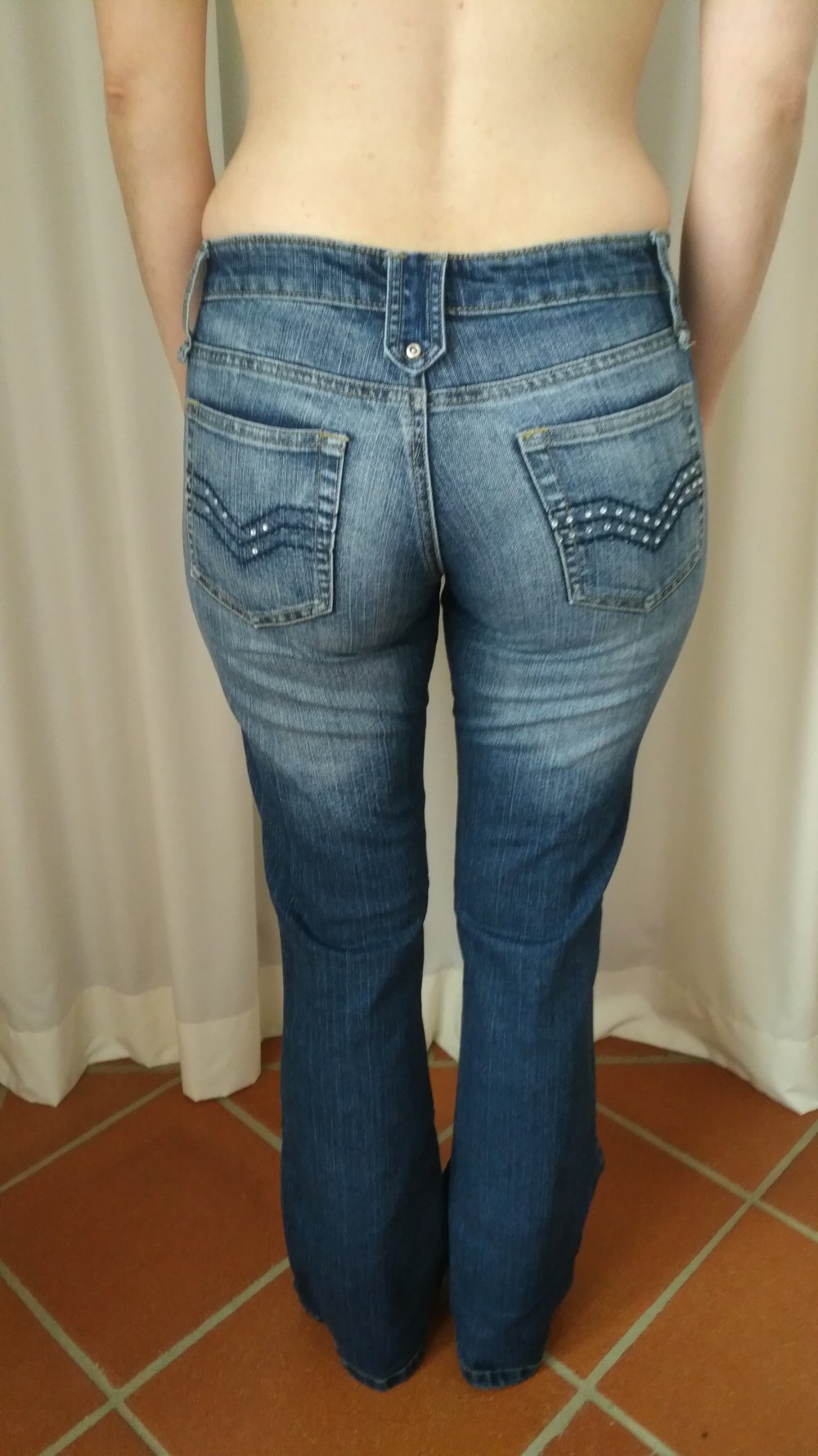 Jeans mit Strasssteinen - Gr. 36/38