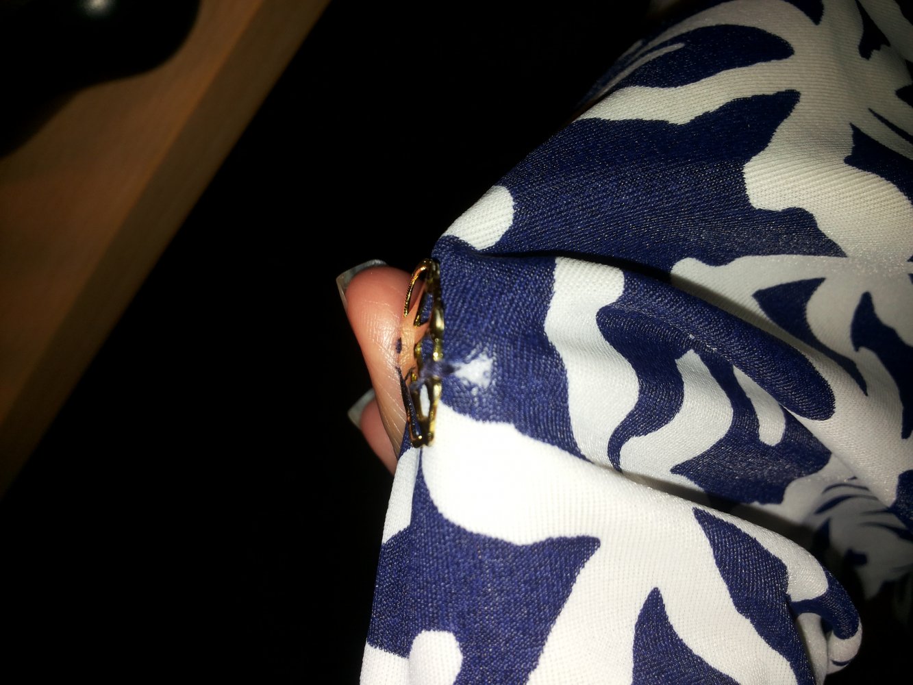 Badeanzug von Triumph, dunkelblau-weiß