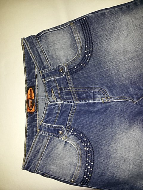 Jeans mit Strasssteinen - Gr. 36/38